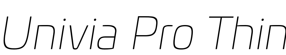 Univia Pro Thin Italic cкачати шрифт безкоштовно